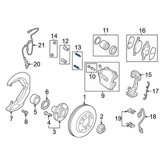 Mazda OE - Rear Disc Brake Caliper Pin