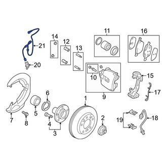 Mazda OE - Front ABS Wheel Speed Sensor Wiring Harness