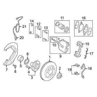 Mazda OE - Front Suspension - Brake Components