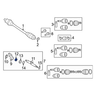 Mazda OE - Front CV Axle Shaft Carrier Bearing