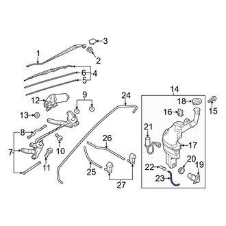 Mazda OE - Front Windshield Washer Hose