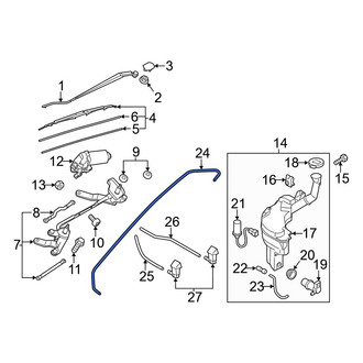 Mazda OE - Front Windshield Washer Hose