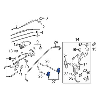 Mazda OE - Front Windshield Washer Nozzle