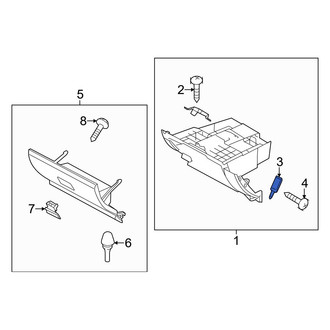 Mazda OE - Glove Box Support