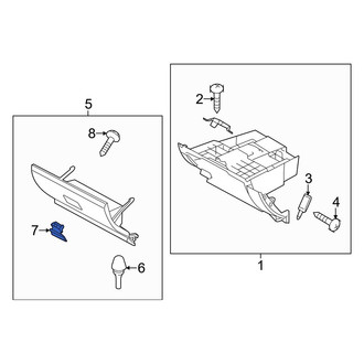 Mazda OE - Front Glove Box Latch