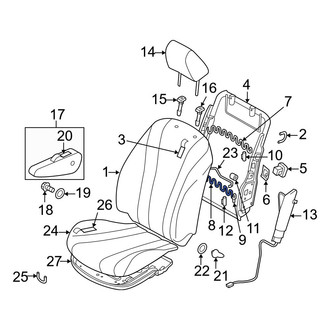 Mazda OE - Front Center Left Seat Back Cushion Spring