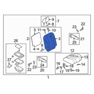 Mazda OE - Center Right Seat Back Cushion Cover