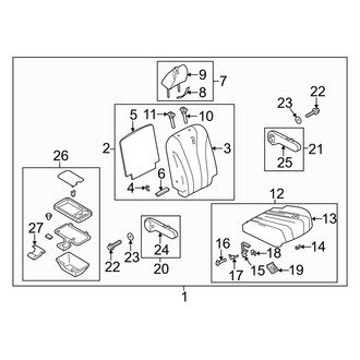Mazda OE - Center Right Headrest