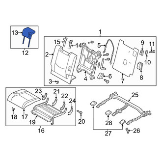 Mazda OE - Rear Headrest Cover
