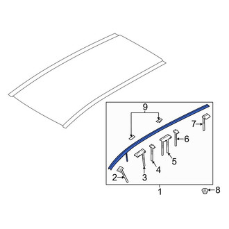 Mazda OE - Left Roof Molding