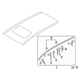 Mazda OE - Roof - Exterior Trim (With Sunroof)