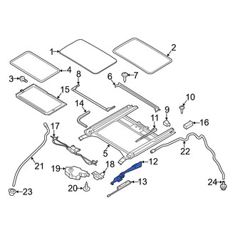 Mazda OE - Front Right Sunroof Guide Jaw
