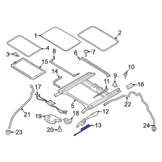 Mazda OE - Left Sunroof Cable