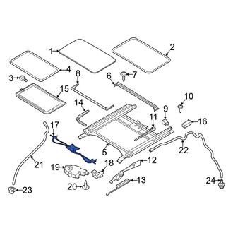Mazda OE - Left Sunroof Cable