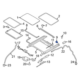 Mazda OE - Right Sunroof Drip Rail Bracket