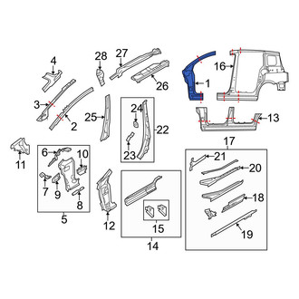 Mazda OE - Left Outer Body A-Pillar