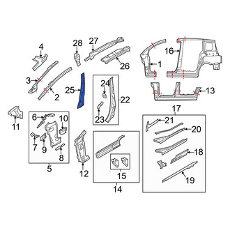 Mazda OE - Right Inner Body B-Pillar