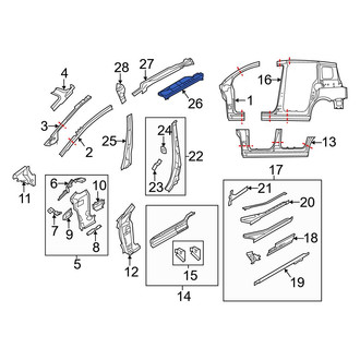 Mazda OE - Right Roof Side Rail Reinforcement