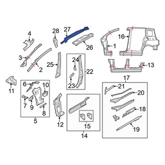 Mazda OE - Left Roof Side Rail