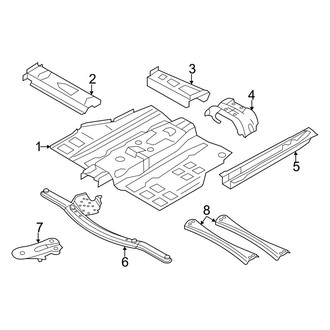 Mazda OE - Pillars, Rocker & Floor - Floor & Rails