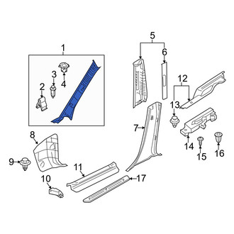 Mazda OE - Left Body A-Pillar Trim Panel