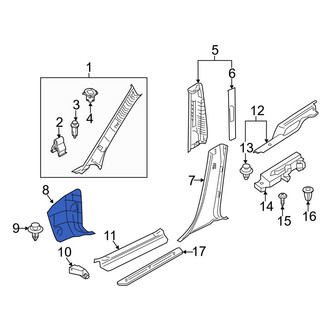 Mazda OE - Left Kick Panel Trim