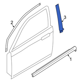 Mazda OE - Rear Right Upper Door Reveal Molding