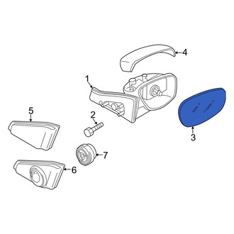 Mazda OE - Front Left Door Mirror Glass