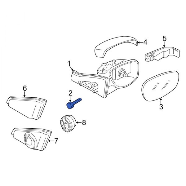 Door Mirror Housing Bolt