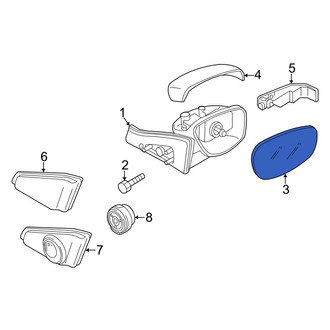 Mazda OE - Front Left Door Mirror Glass