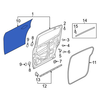 Mazda OE - Center Right Outer Sliding Door Trim Panel