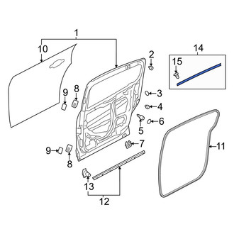 Mazda OE - Front Left Inner Door Seal