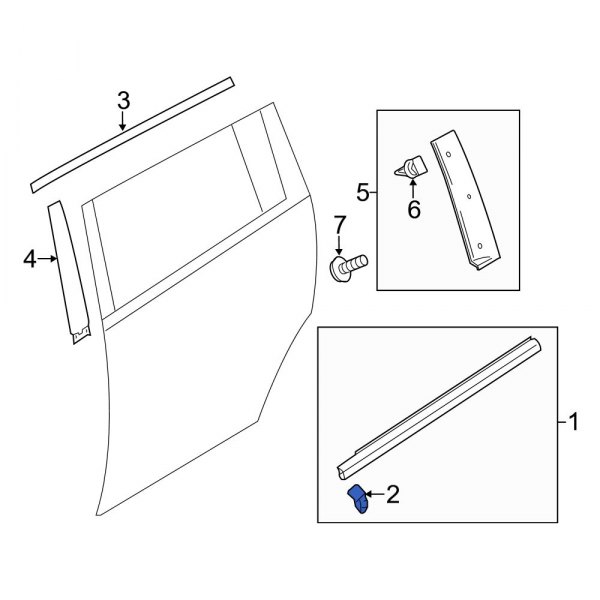 Door Belt Molding Clip