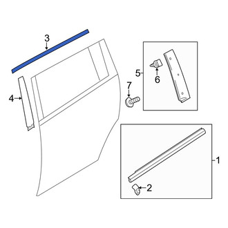 Mazda OE - Left Upper Door Applique