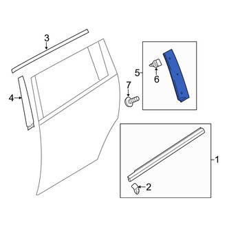 Mazda OE - Rear Left Outer Door Reveal Molding