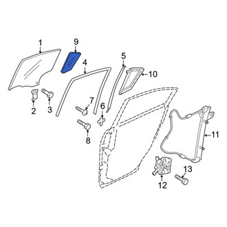 Mazda OE - Sliding Door Glass