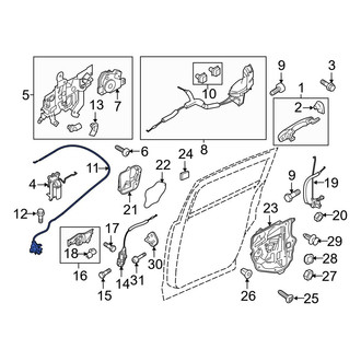 Mazda OE - Left Sliding Door Latch
