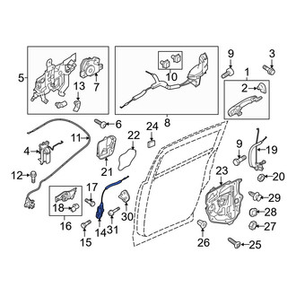 Mazda OE - Left Sliding Door Latch