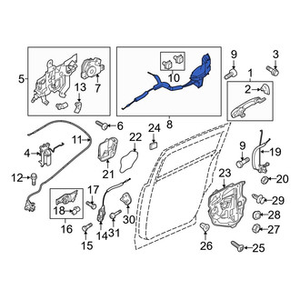 Mazda OE - Center Left Sliding Door Latch
