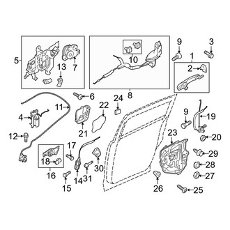 Mazda OE - Side Loading Door / Sliding - Lock & Hardware
