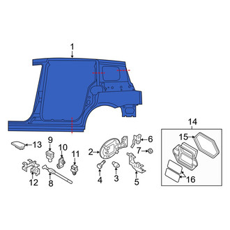 Mazda OE - Rear Right Inner Quarter Panel