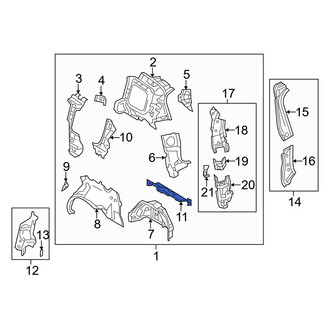 Mazda OE - Left Quarter Panel Reinforcement