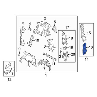 Mazda OE - Right Lower Body D-Pillar