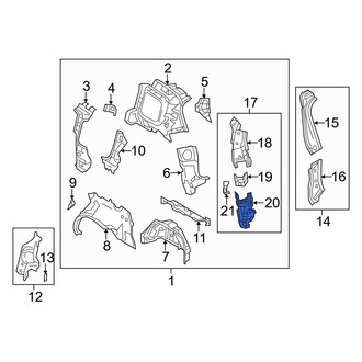 Mazda OE - Rear Left Lower Body D-Pillar Reinforcement