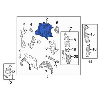 Mazda OE - Rear Left Inner Quarter Panel