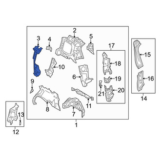 Mazda OE - Right Quarter Panel Reinforcement