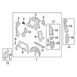Mazda OE - Left Quarter Panel Reinforcement Bracket