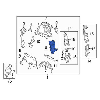 Mazda OE - Rear Right Body D-Pillar Reinforcement