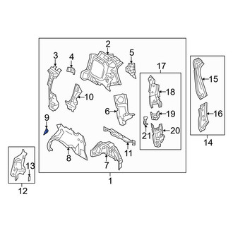 Mazda OE - Rear Left Outer Wheel Housing Bracket