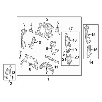 Mazda OE - Rear Left Inner Quarter Panel